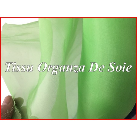 Tissu Organza De Soie Ancien Au Mètre - Vintage - Fabriqué En France - Pour Couture Créative