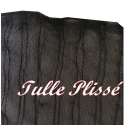Coupon De Tissu Résille Elastique Blanc à Pois Noir - 5 Pièces Pour Vêtements