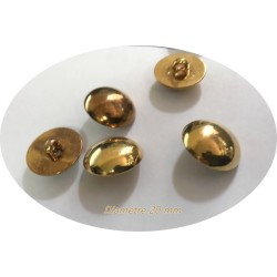 Bouton Demi-boule Ancien - Mercerie Vintage - Modèle Peint (réf. 2651)