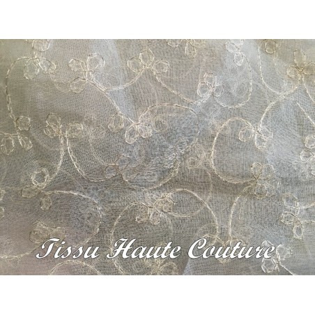 Tissu Soie Haute Couture Vintage - Au Mètre, Motif Carreaux, Fabrication France